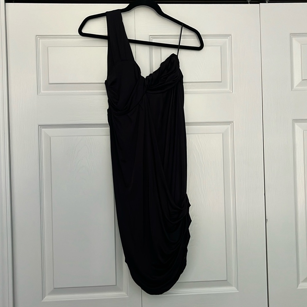 Rosa Cha One Shoulder Mini Draped Dress